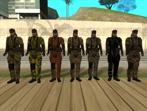 Naked Snake (with bandana and all camouflages) from Metal Gear Solid 3: Snake Eater