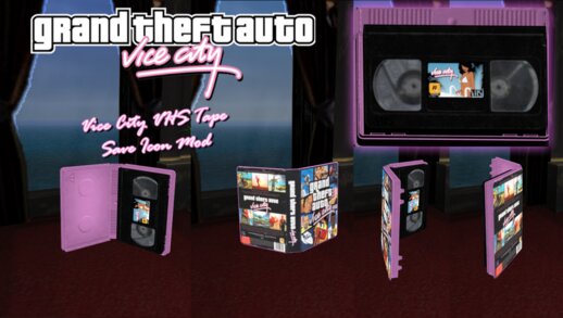 GTA Vice City VHS Tape Save Icon Mod