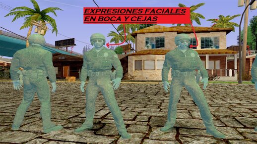 Policía motociclista T-1000 de Terminator 2 el juicio final de Mortal Kombat 1 nitrógeno liquido CON EXPRESIONES FACIALES EN BOCA Y CEJAS