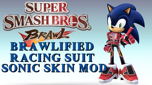 Super Smash Bros Brawl Custom Brawlified Racing Suit Sonic SA2