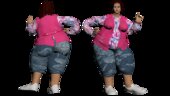 Siendokam o Kamilo Mora Youtuber Colombiano y miembro del Real Team Gordo meme de Rasputia Versión mujer de la Travatón CON EXPRESIONES FACIALES EN BOCA Y CEJAS