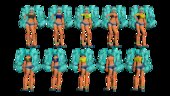 Hatsune Miku Brasileña o Brazilian Miku CON EXPRESIONES FACIALES EN BOCA Y CEJAS con Variantes 4 camisetas y sin camiseta