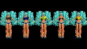 Hatsune Miku Brasileña o Brazilian Miku CON EXPRESIONES FACIALES EN BOCA Y CEJAS con Variantes 4 camisetas y sin camiseta
