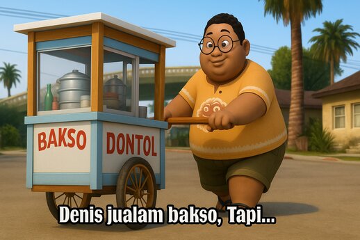 Denis jualan bakso,Tapi (DYOM)