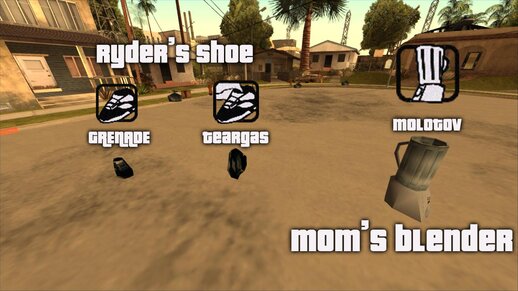 Ryder's  Shoes and Mom's Blender as Weapons