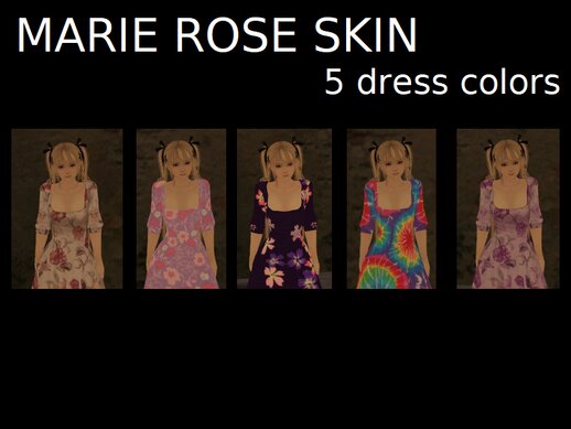 Marie Rose (DoA5U) in Casual Dress (5 color variants)