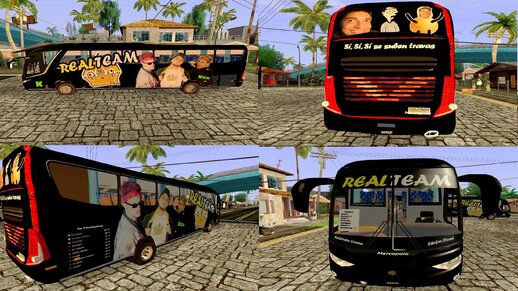 La Culioneta o Real Tuck Bus 1 Marcopolo Paradiso G7 1200 4x2 Mercedes Benz O500RS con Carroceria Real Team y temática de la plataforma de Streaming Kick