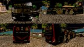 La Culioneta o Real Tuck Bus 1 Marcopolo Paradiso G7 1200 4x2 Mercedes Benz O500RS con Carroceria Real Team y temática de la plataforma de Streaming Kick
