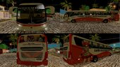 Bus 5 Marcopolo Paradiso G7 1200 4x2 Mercedes Benz O500RS con Carrocería Rápido Drakel Internacional con Stickers de Animes