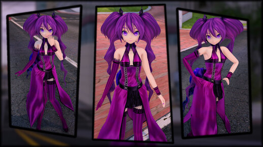 PDFT Hatsune Miku Violet Butterfly + Animated Face