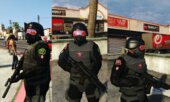 Pack de Soldados tipo Swat y Marine de la Corporación Umbrella tipo GTA 5 MORENO CON 2 TIPOS DE ROSTROS Y BLANCO CON 3 TIPOS DE ROSTROS Y TIPOS DE CHALECO NORMAL Y CAMUFLADO 