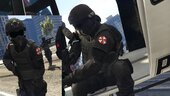 Pack de Soldados del Cuerpo de Umbrella Sin Casco y adicional también con 4 tipos de cascos tipo Swat DE GTA 5