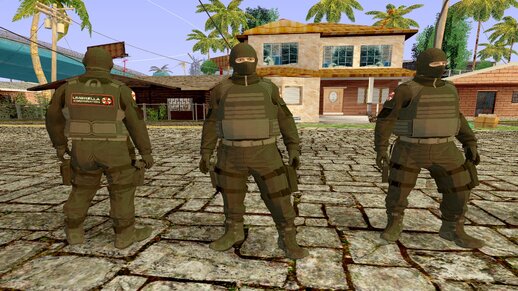 Pack de Soldados del Cuerpo de Umbrella Sin Casco y adicional también con 4 tipos de cascos tipo Swat DE GTA 5