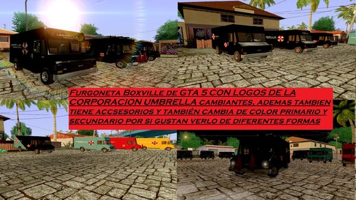 Brute Boxville de GTA 5 CON LOGOS DE LA CORPORACIÓN UMBRELLA Intercambiables, además se puede cambiar de color