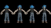 2D de Gorillaz de colaboración de Fortnite CON EXPRESIONES FACIALES EN BOCA Y CEJAS con y sin Gafas