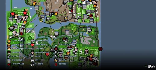 All Map Green GTA SA Save Game
