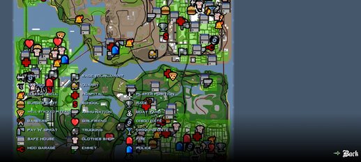All Map Green GTA SA Save Game